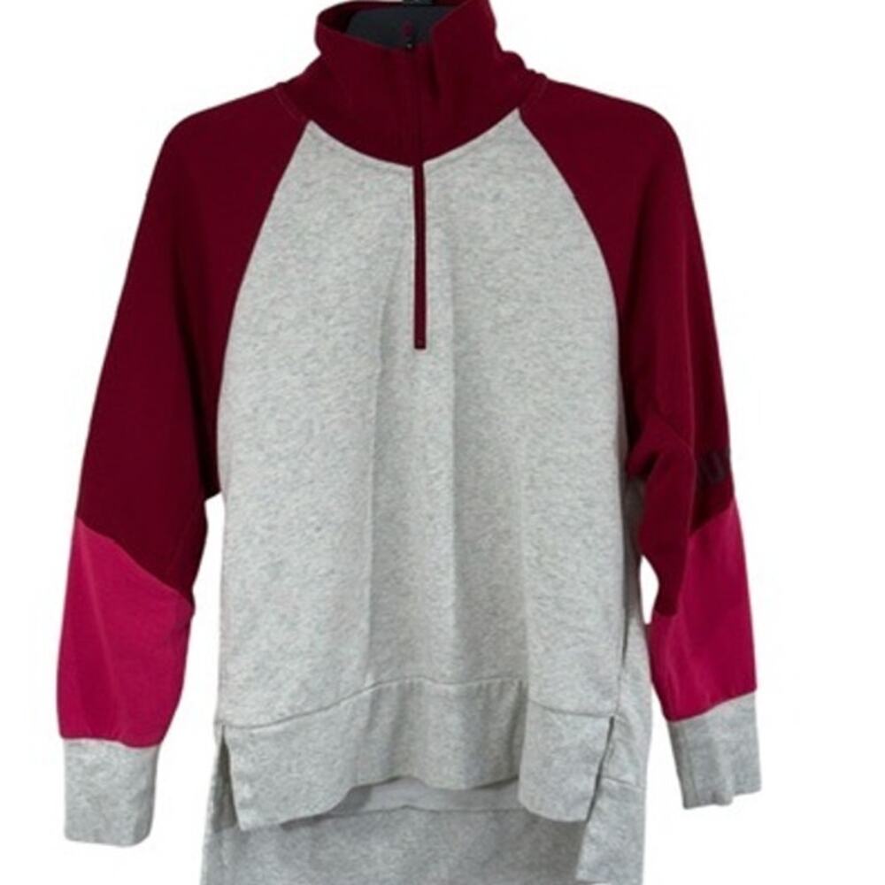 "Nike"DRi-Fit,1/4 Zip,JUST DO IT on L Arm,Longer‎ Back Hem,Workout,Sports,Sweat